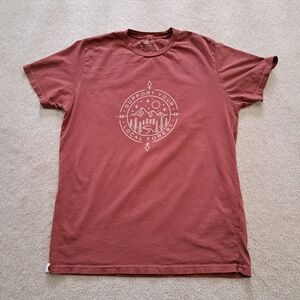 Men's Tentree Short Sleeved Tee Organic Cotton Size Large Brick Orange